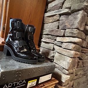 Black Patent Artica Ankle Boot